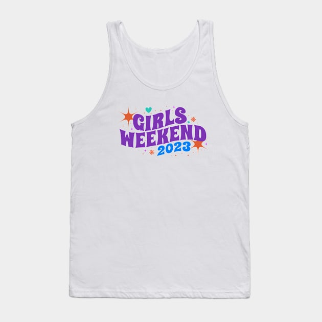 Girls weekend 2023 Retro Type Tank Top by moslemme.id